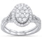 1.02ct Oval DiamondI 14kt White Gold Bridal Set - 01MG43